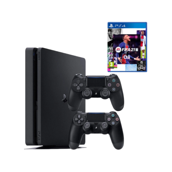 مجموعه کنسول بازی سونی مدل Playstation 4 Slim CUH-2216B ظرفیت 1 ترابایت به همراه دسته اضافه و فیفا21