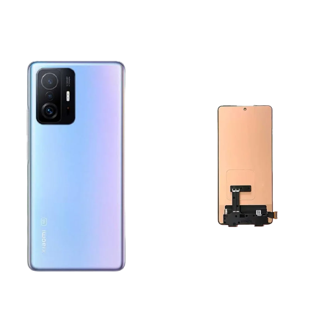 نمای جلوی تاچ ال سی دی شیائومی 11T Pro با کیفیت بالا نمایشگر AMOLED شیائومی 11T و 11T Pro با فریم و اتصالات