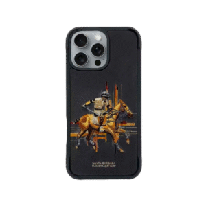 نمای جلوی Apple iPhone 16 Pro با کاور نیمی مدل Dazzling