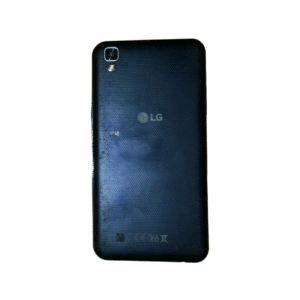 نمای پشتی LG X power با طراحی پلاستیکی مات و لوگوی ال جی