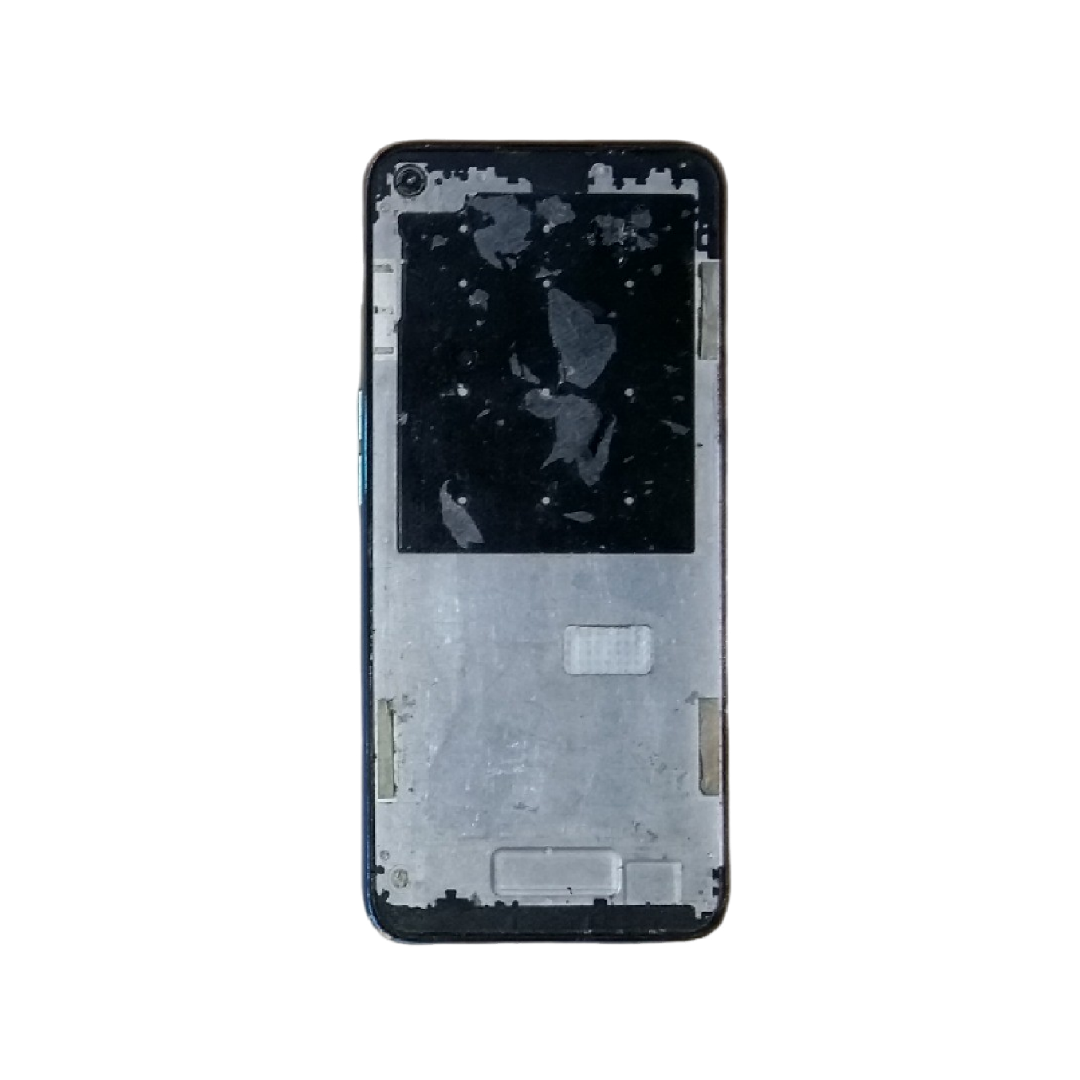 -- - 646 - 05 Oppo A53 در رنگ Fairy White - نمای جلو و صفحه نمایش روشن