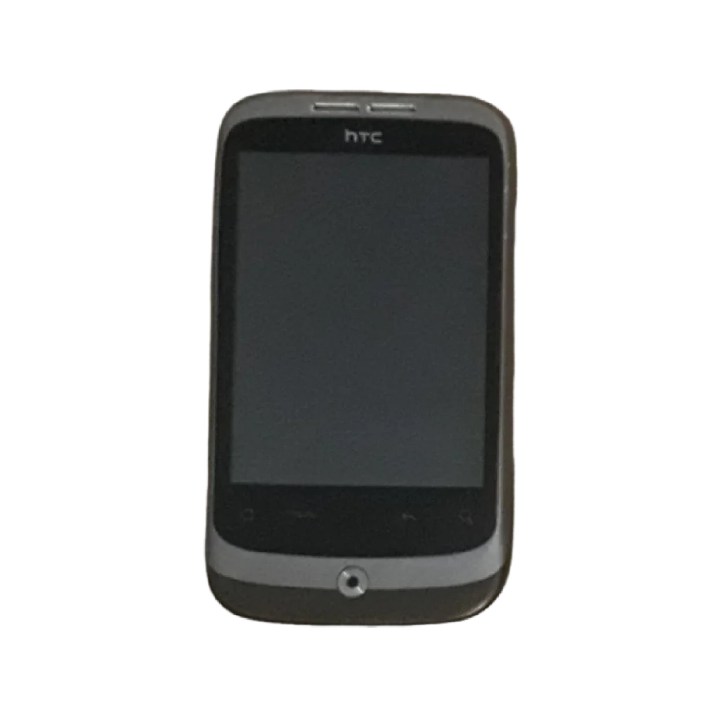 تصویر frontal از HTC Wildfire با نمایش طراحی کلاسیک