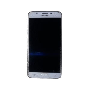 Samsung Galaxy J7 2016 در رنگ Gold - نمای جلو و صفحه نمایش روشن