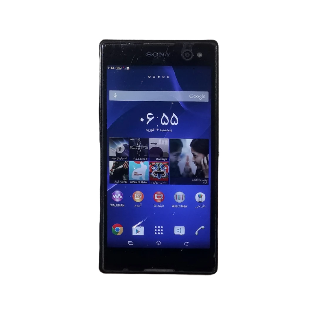 710 01 تصویر frontal از Sony Xperia C3 Dual با نمایش طراحی باریک