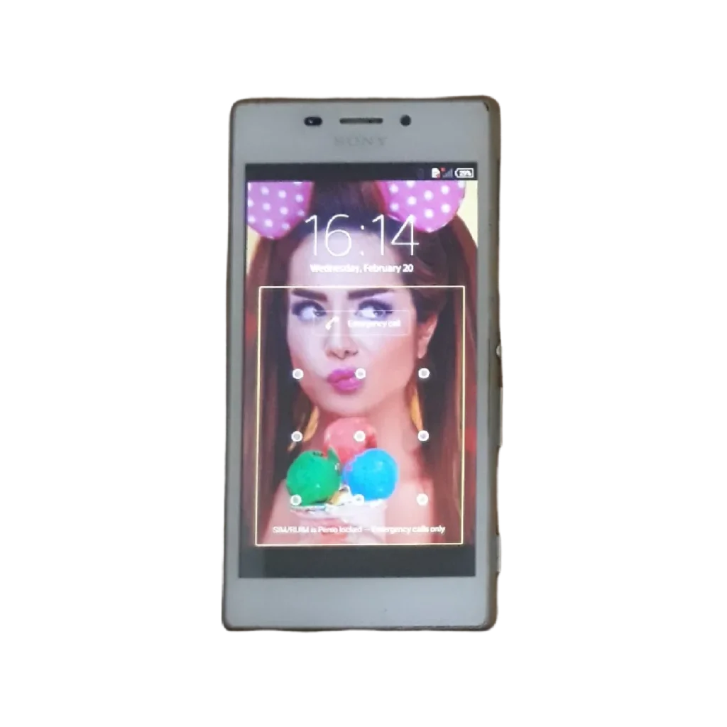 گوشی سونی اکسپریا M2 دوال از نمای جلو